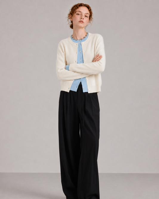 95% Australian Merino Wool 5% Cashmere blend Cardigan