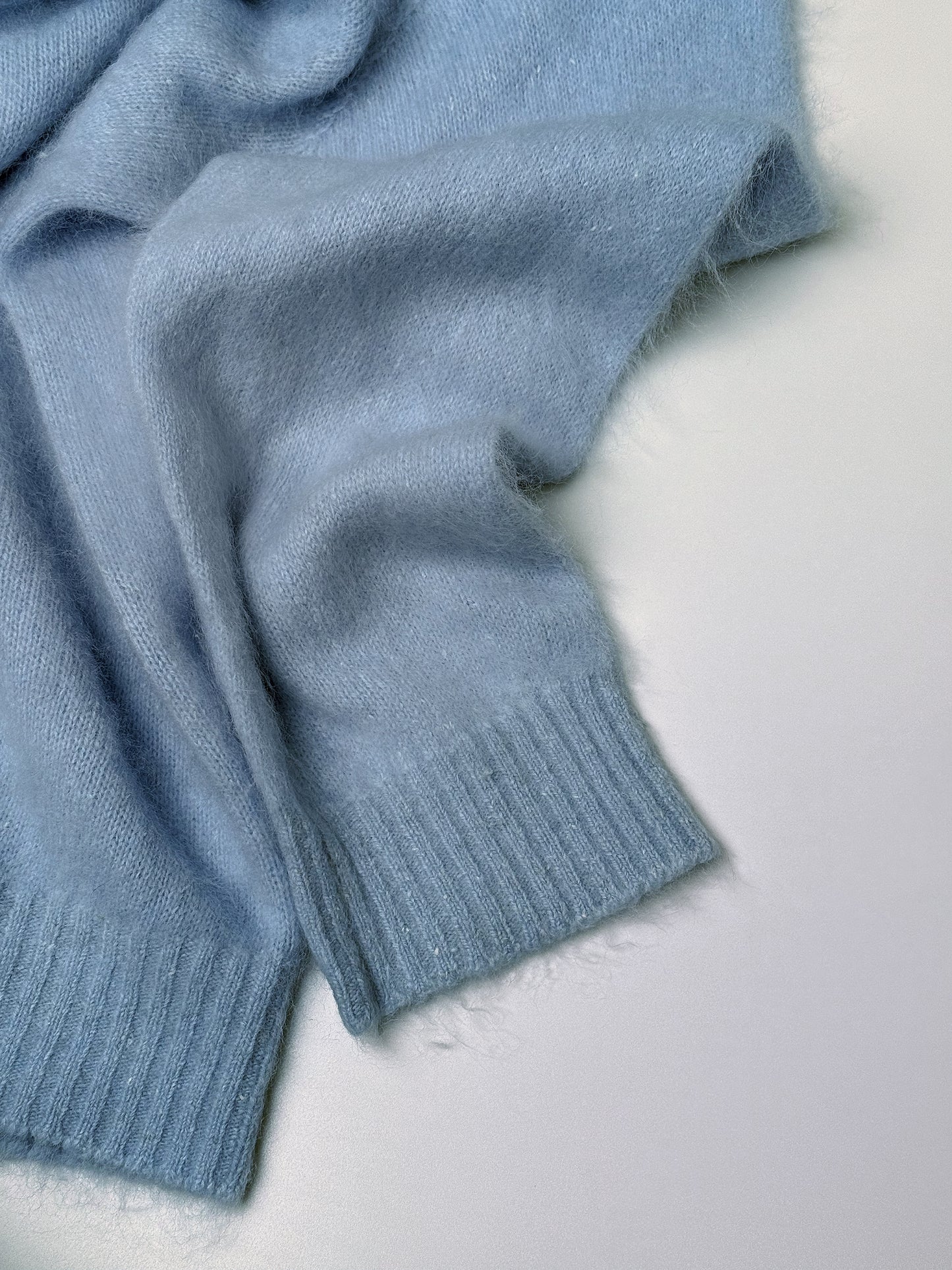 Brushed  87.7% Wool, 6.6% Cashmere, 5.7% Silk Crew-Neck Jumper