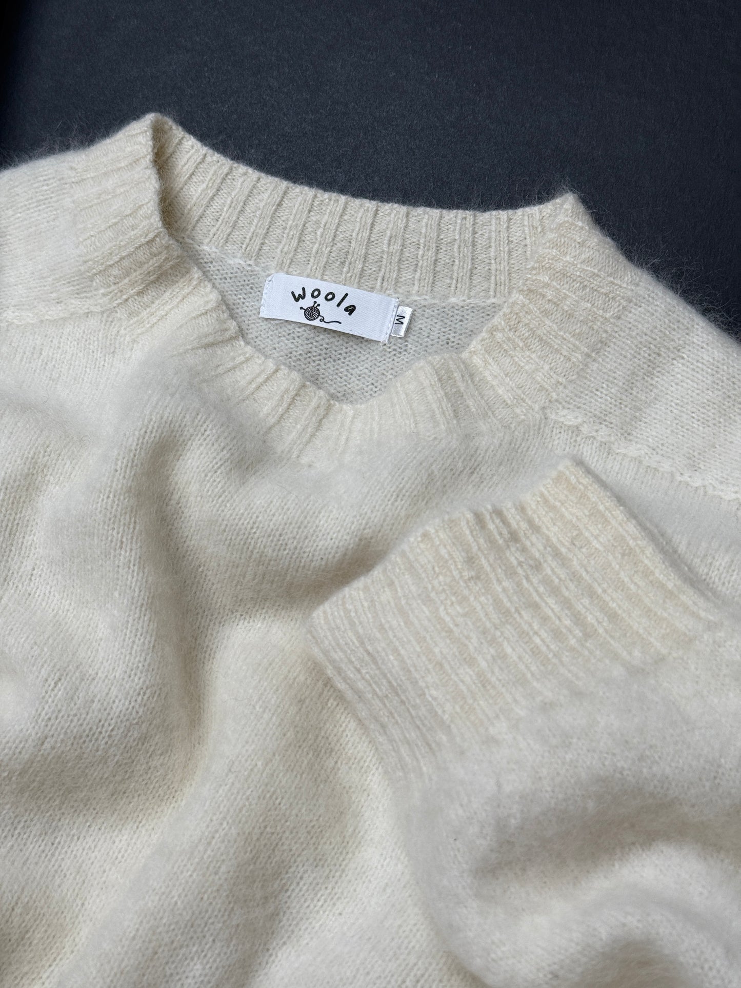 Brushed  87.7% Wool, 6.6% Cashmere, 5.7% Silk Crew-Neck Jumper