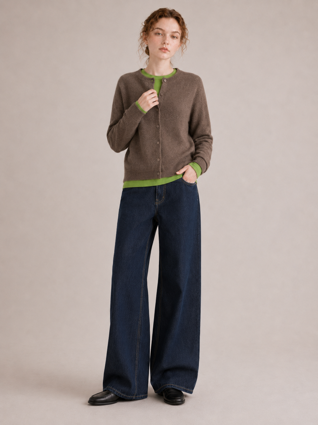 95% Australian Merino Wool 5% Cashmere blend Cardigan