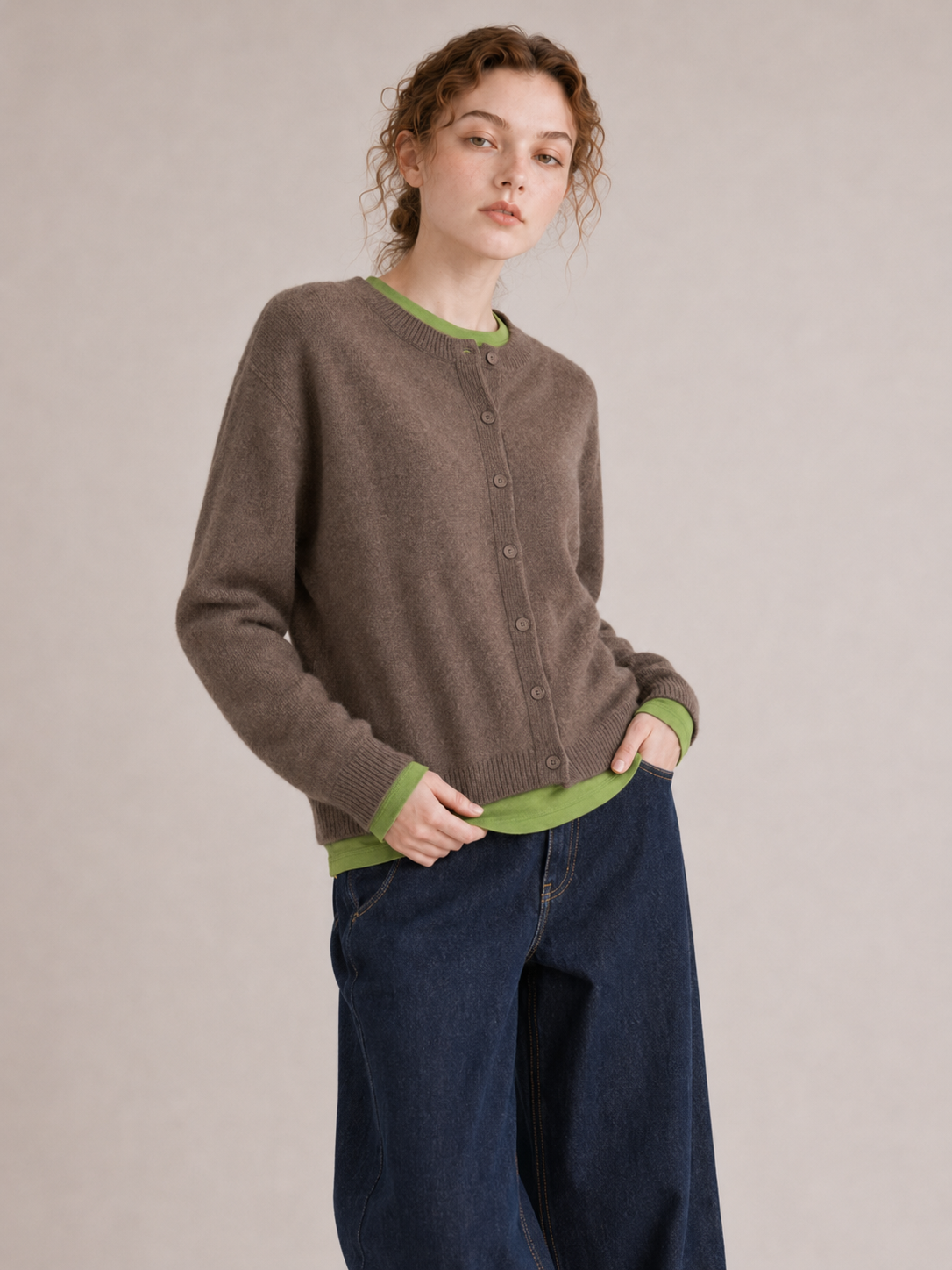 95% Australian Merino Wool 5% Cashmere blend Cardigan