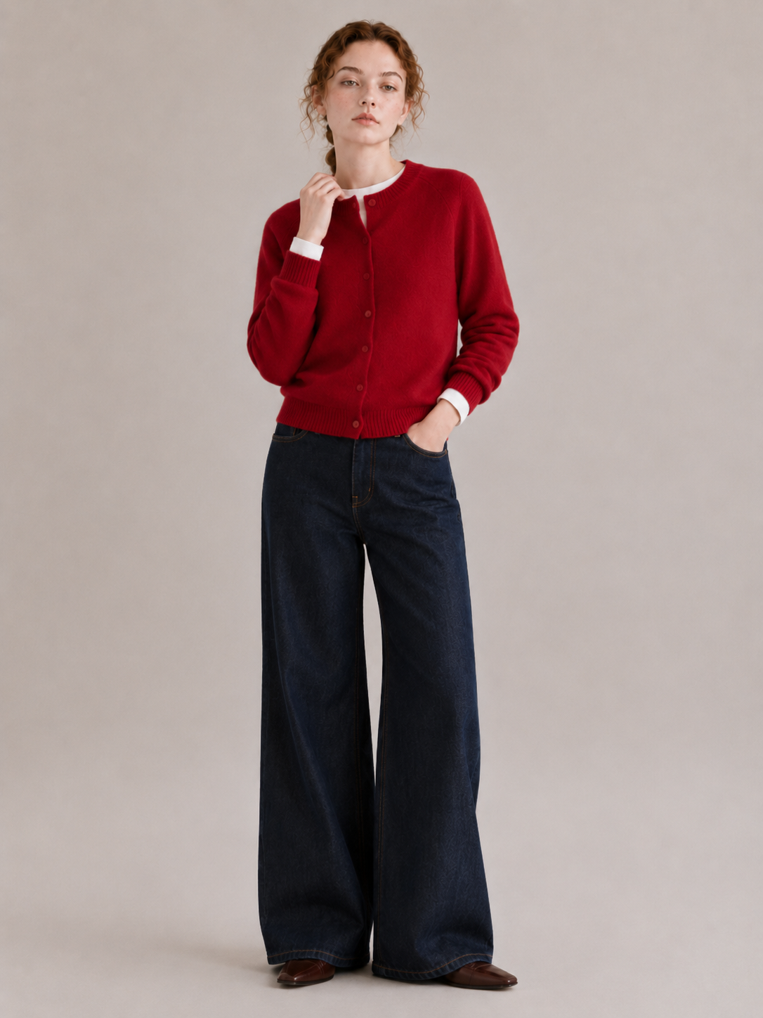 95% Australian Merino Wool 5% Cashmere blend Cardigan
