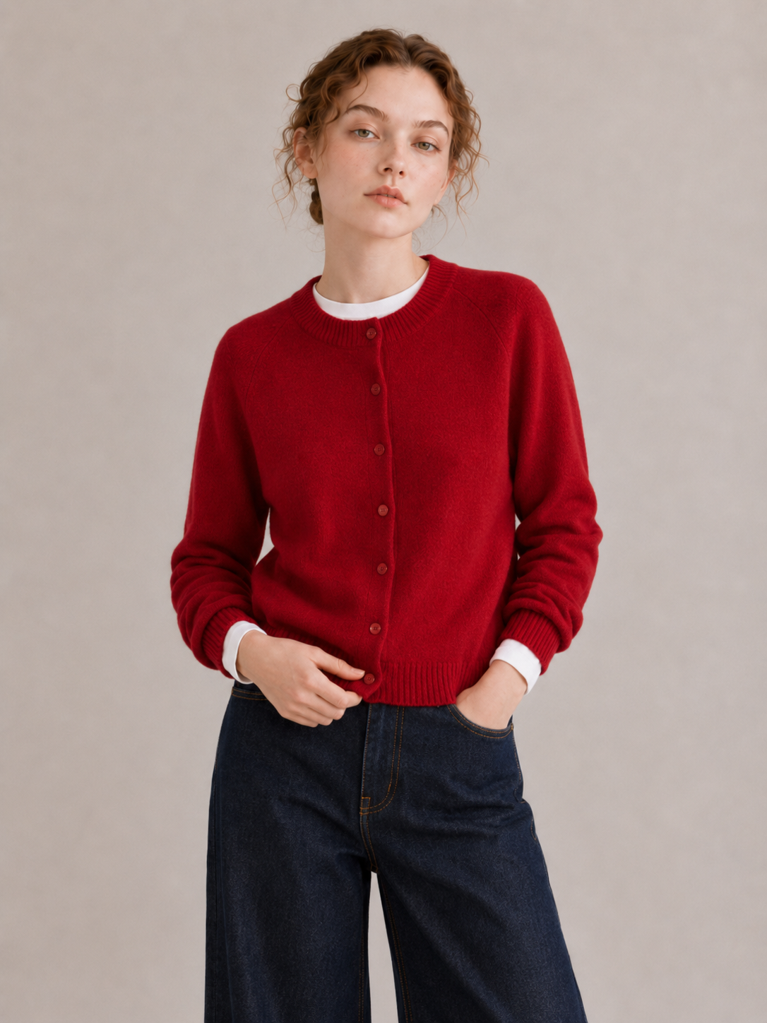 95% Australian Merino Wool 5% Cashmere blend Cardigan