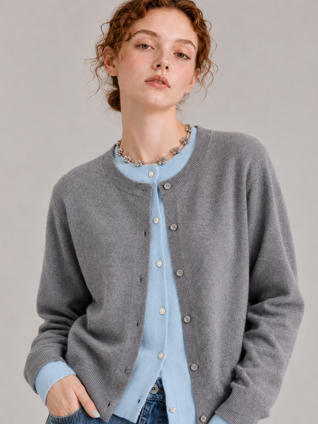 95% Australian Merino Wool 5% Cashmere blend Cardigan