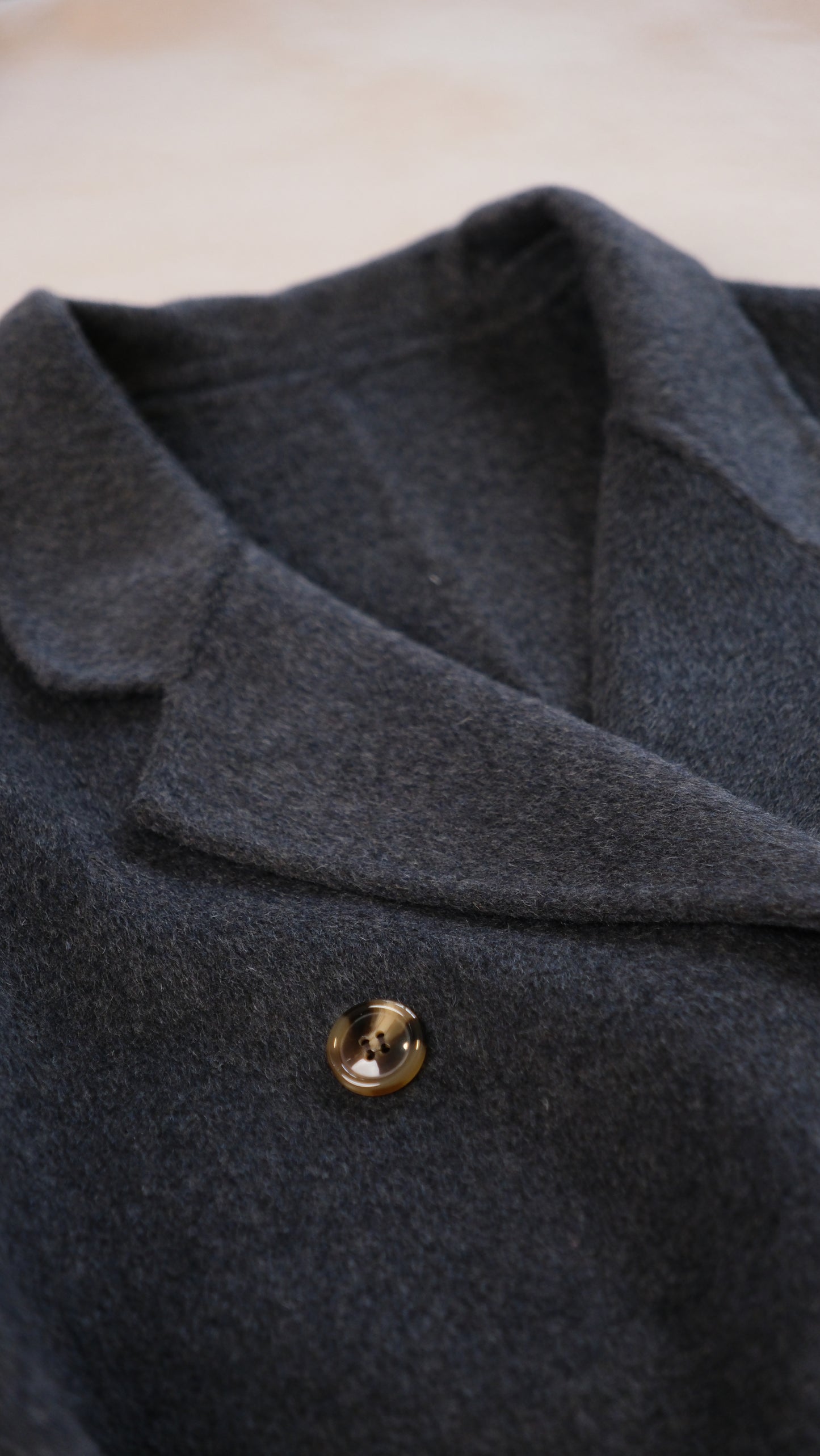 100% Wool Double Breasted Grey Coat Unisex, Oversized Long Tailored Winter Overcoat