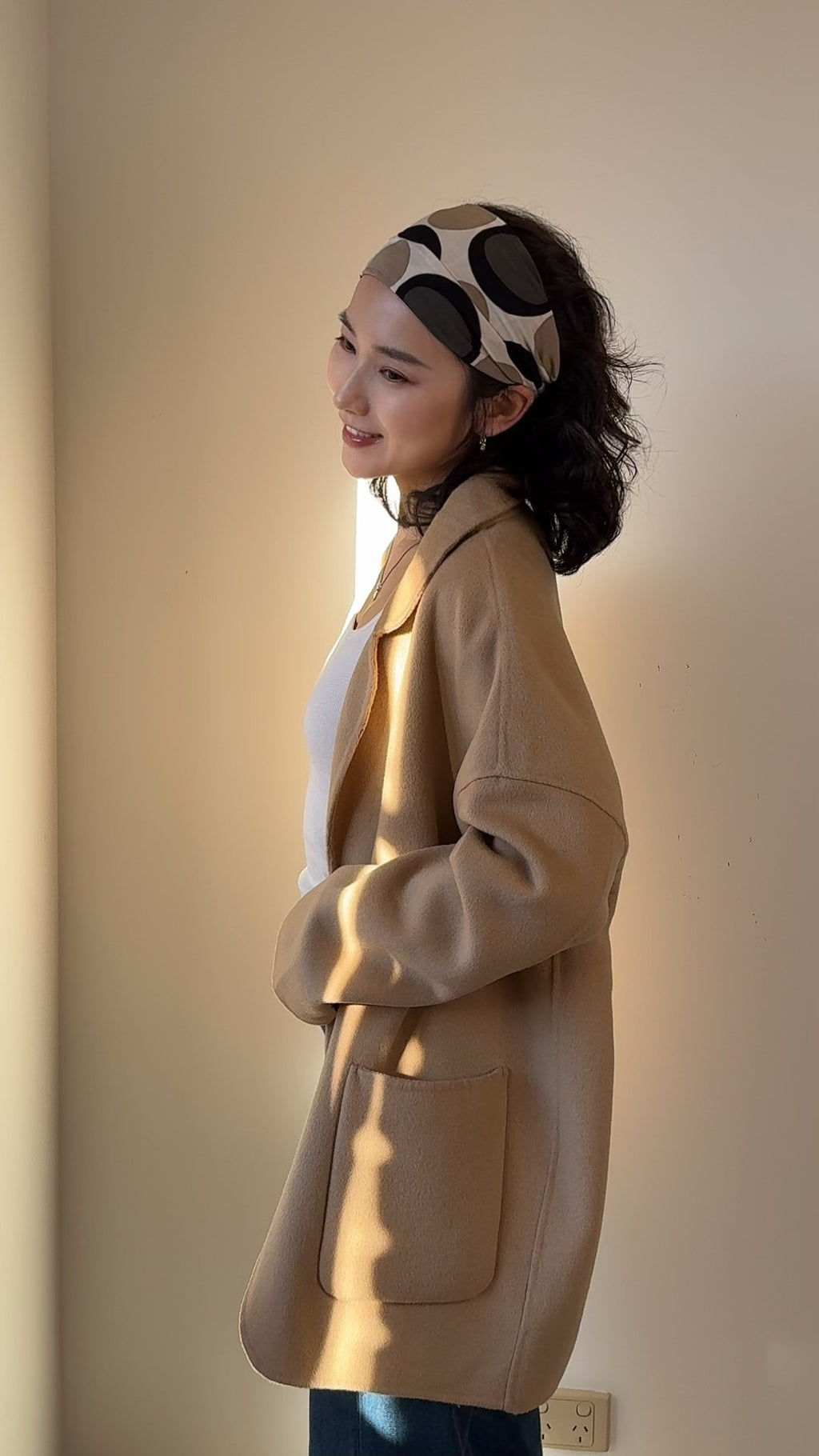 Oversized Wool blazer, Minimalist Boxy Jacket, Relaxed Fit Outerwear