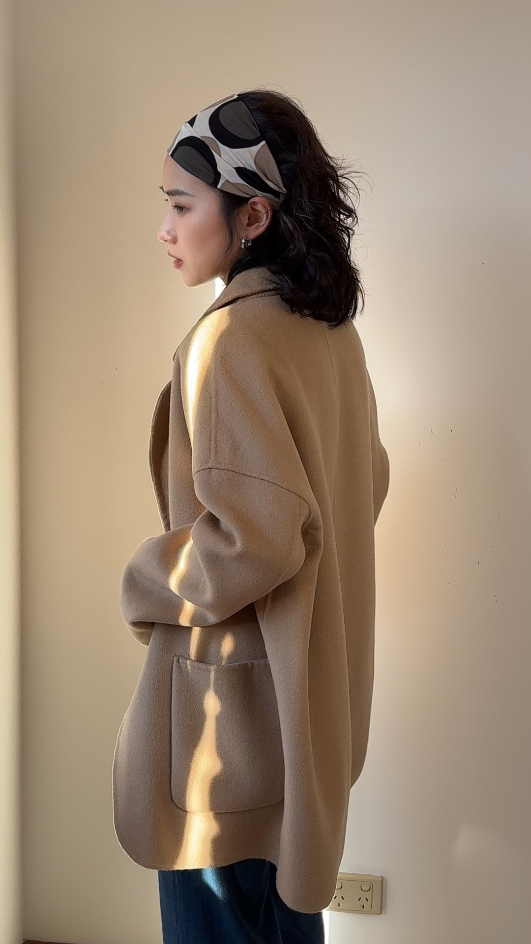 Oversized Wool blazer, Minimalist Boxy Jacket, Relaxed Fit Outerwear