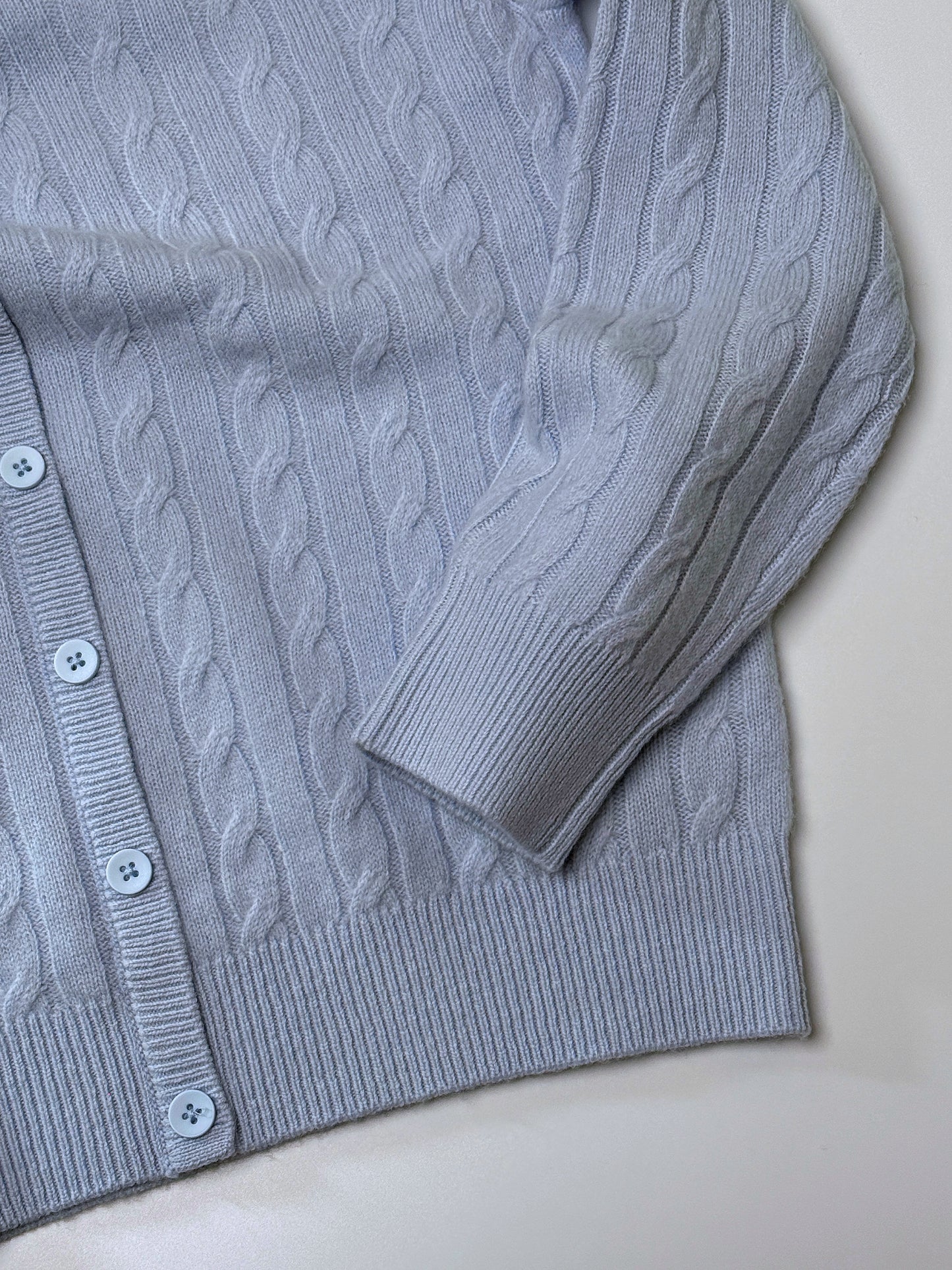 100% Australian Merino Wool Faux-Layered Cable-Knit Top